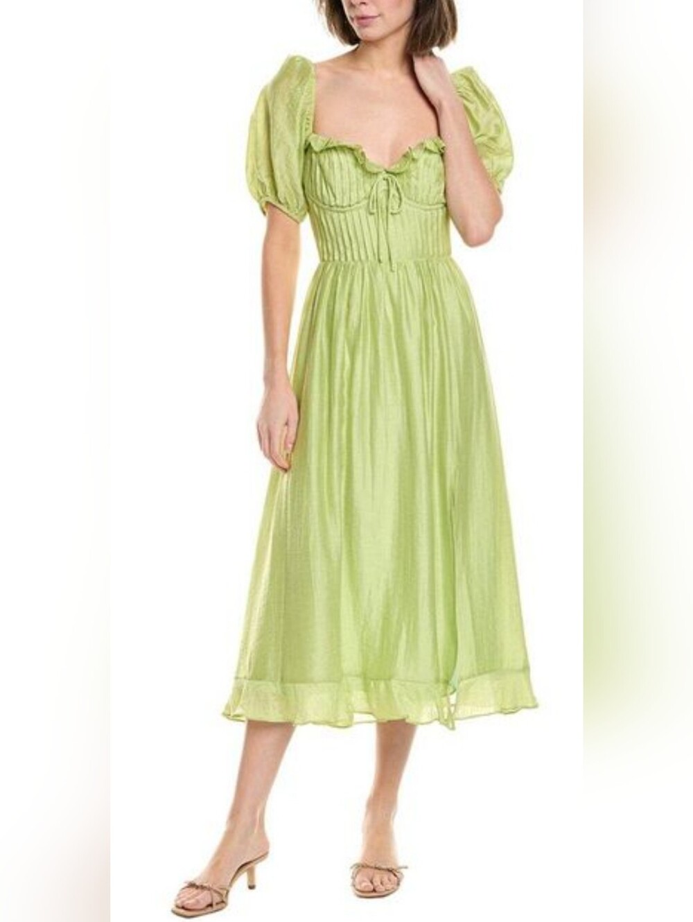NWOT!ASTR Fall Anthro Lunaria Pleated Bustier Gown Garden Party Midi Dress Small
